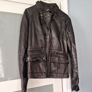 Lauren Ralph Lauren Black Leather Jacket